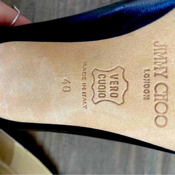 Black Jimmy Choo Romy 100 Pumps - Picture 3 of 9